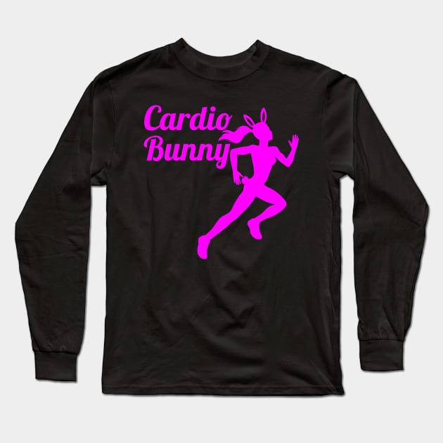 Cardio Bunny - Running Gym Workout Fitness Long Sleeve T-Shirt by fromherotozero